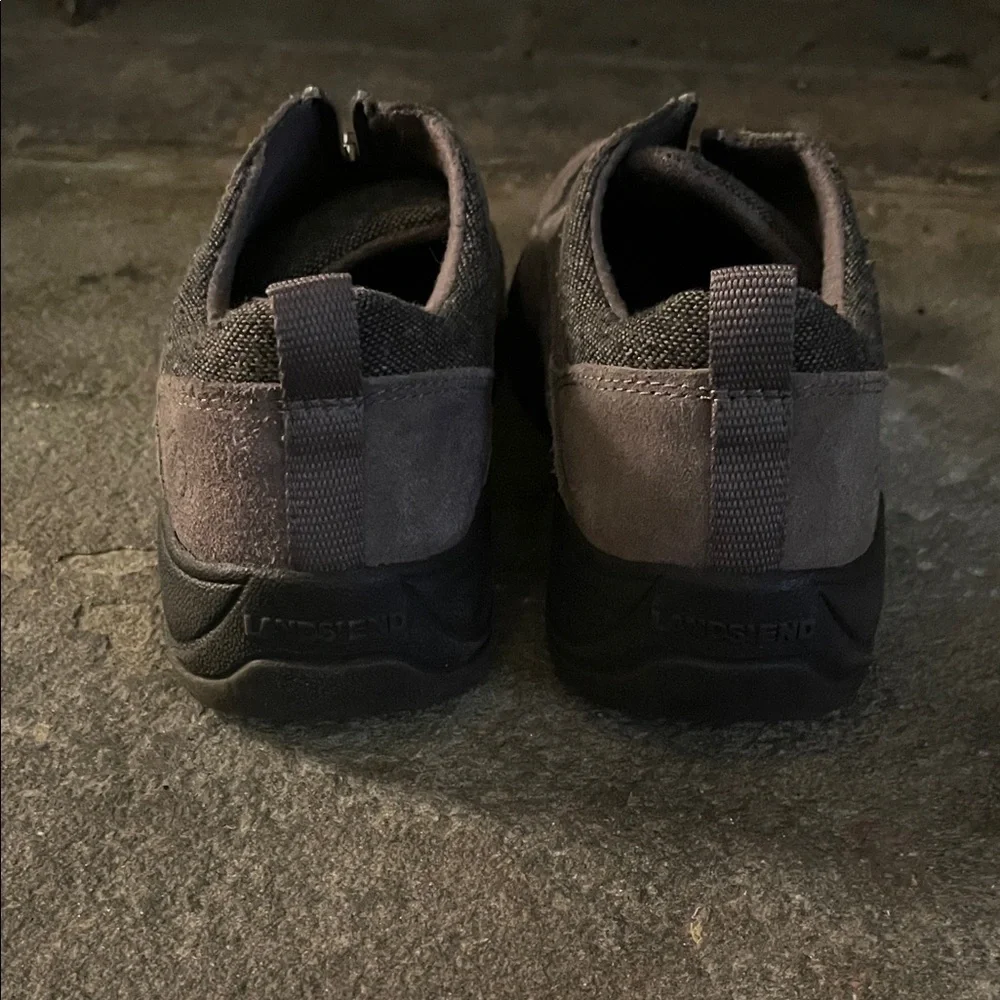Lands' End Women's Gray and Black Loafers
